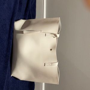 Faux leather tote bag